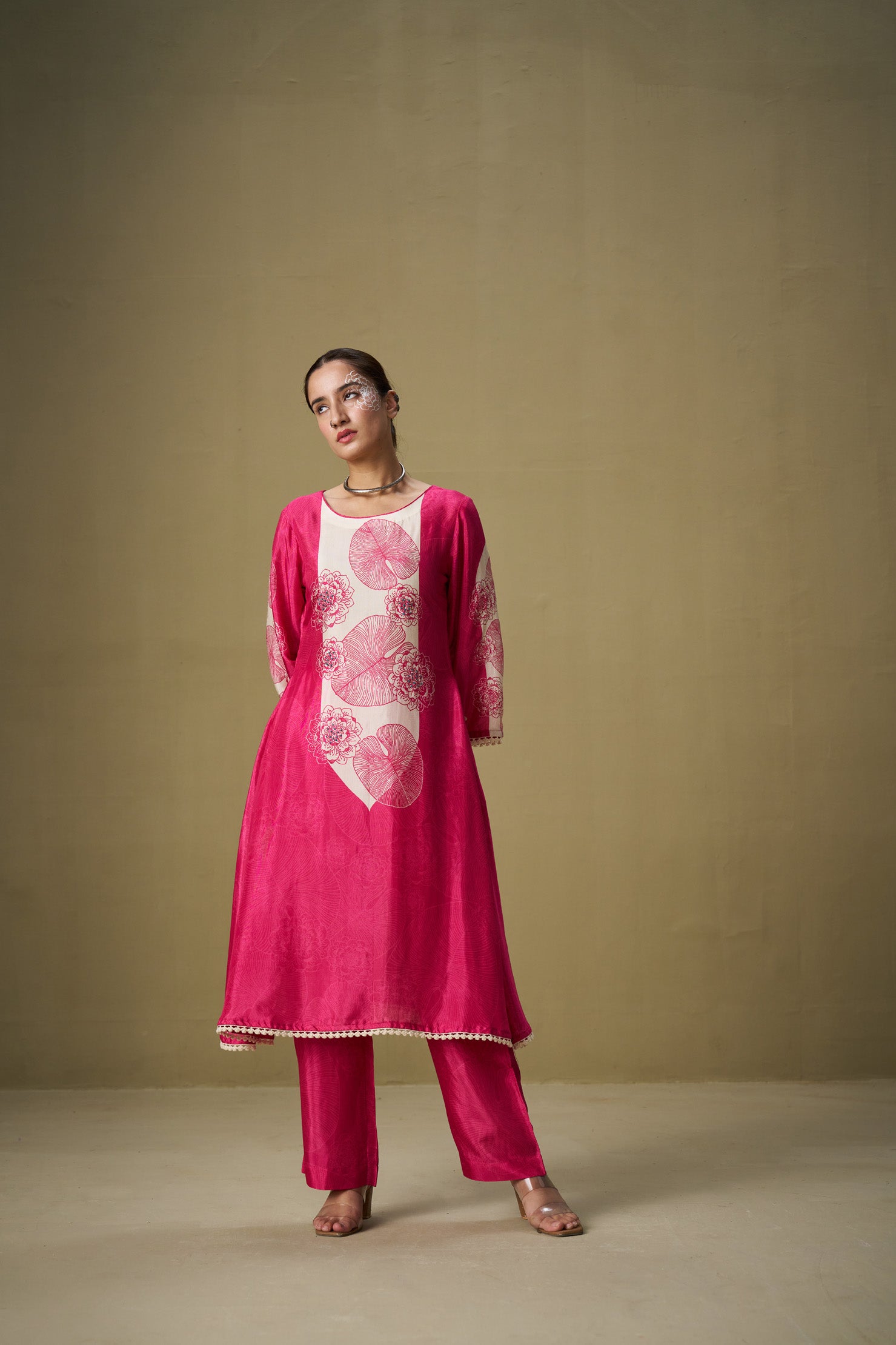 Fucia Pink Pakistani Set