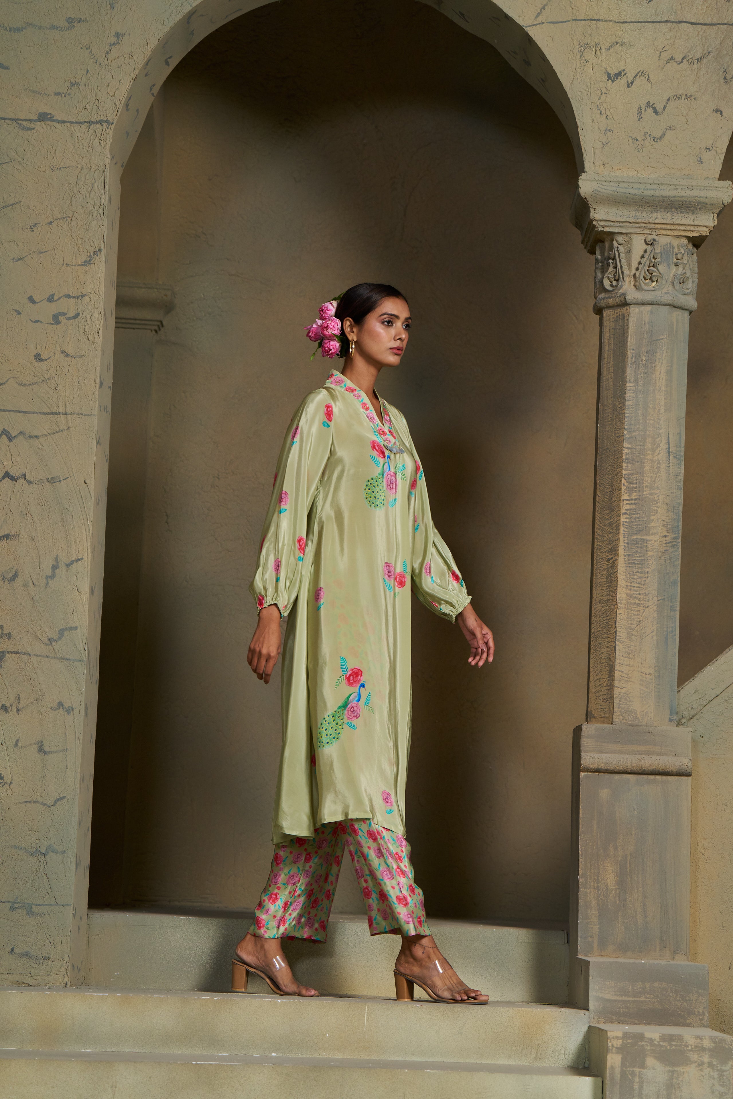 Sage - Green Kurta Set