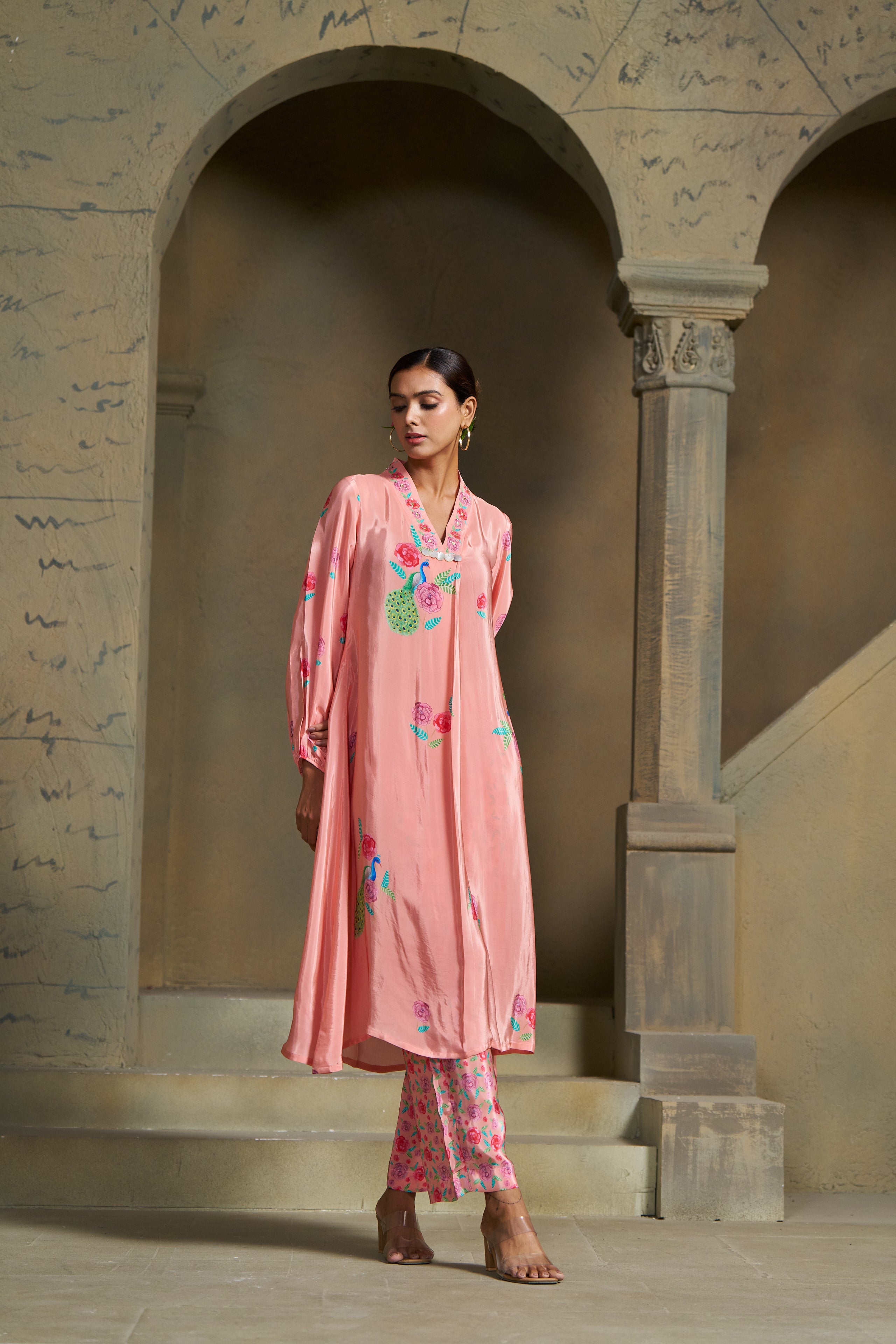 Pastel - Peach Kurta Set