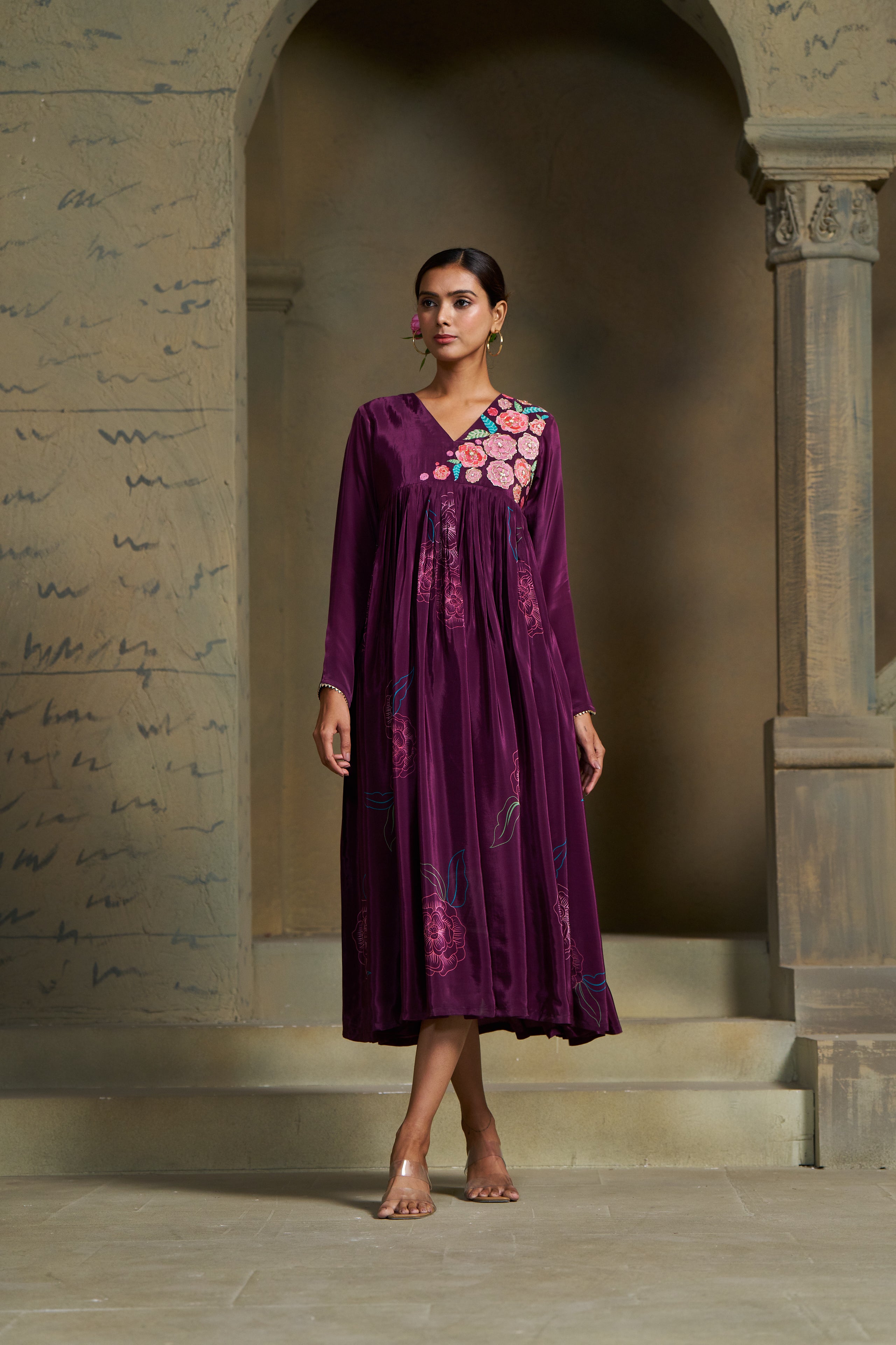 Mulberry Purple Flared Dress