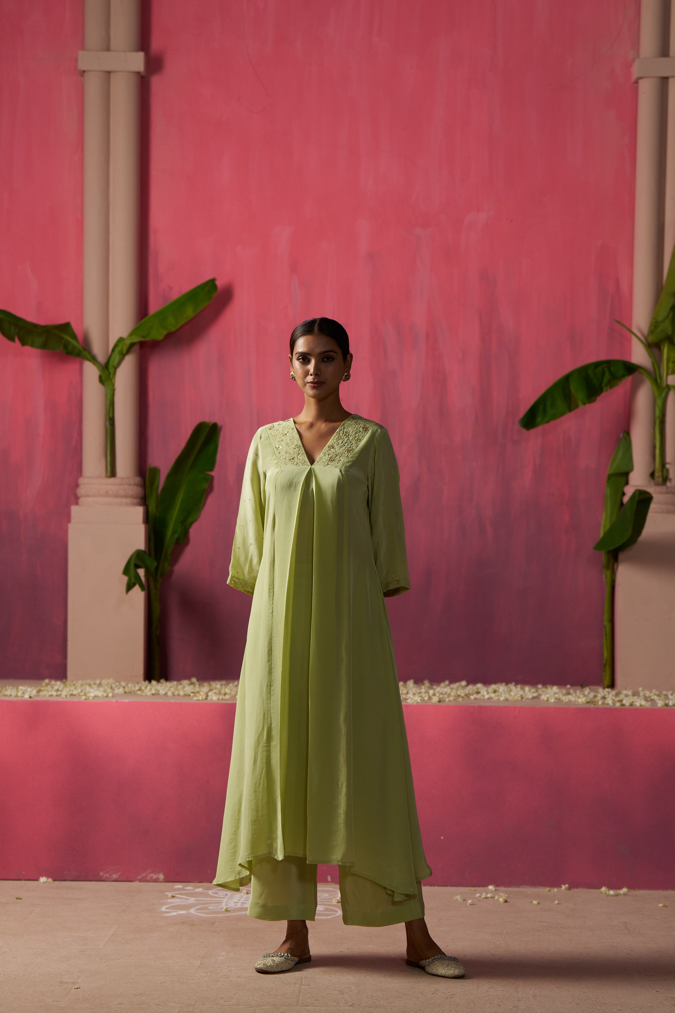 Sage - Green Kurta Set