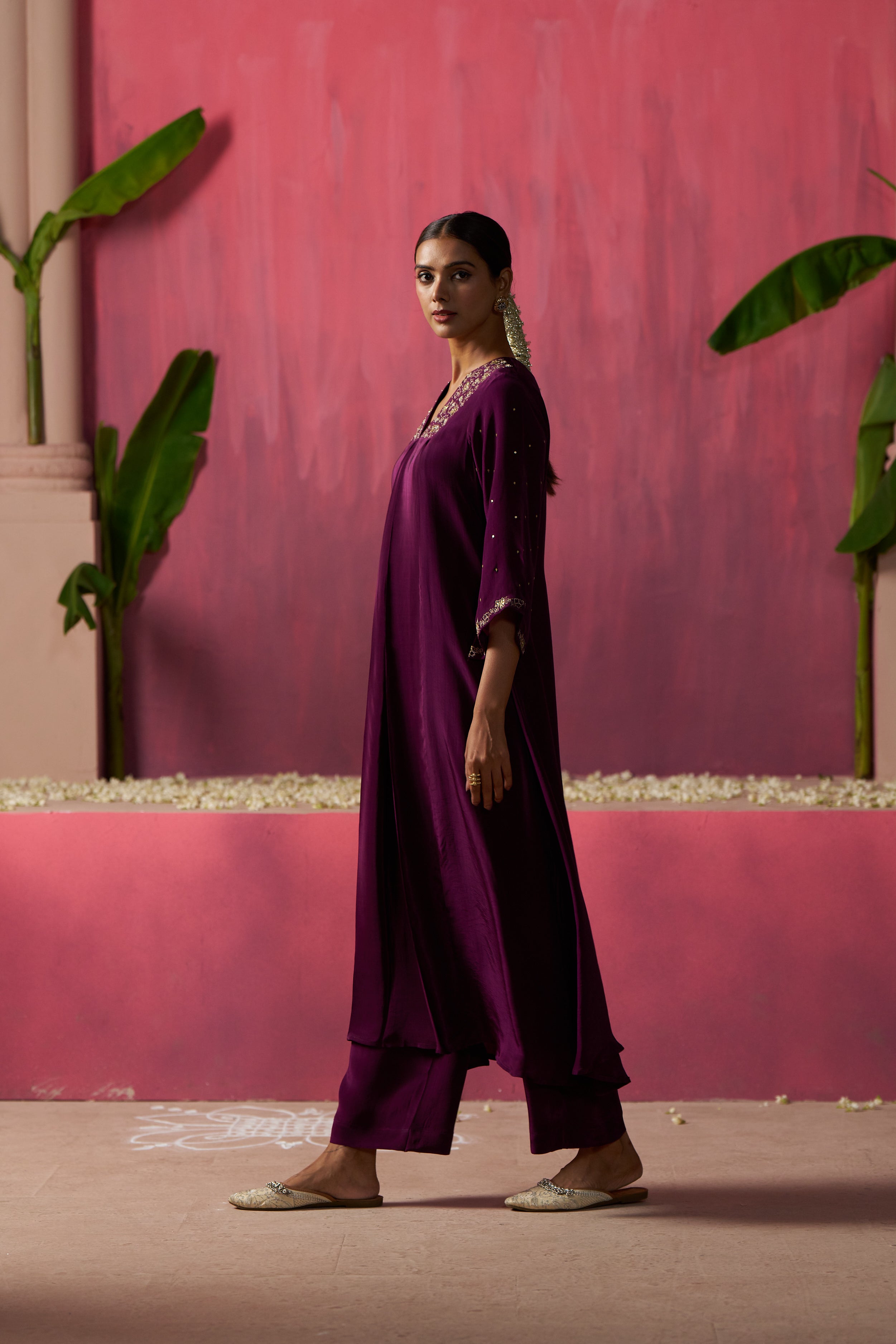 Mulberry Purple Kurta Set